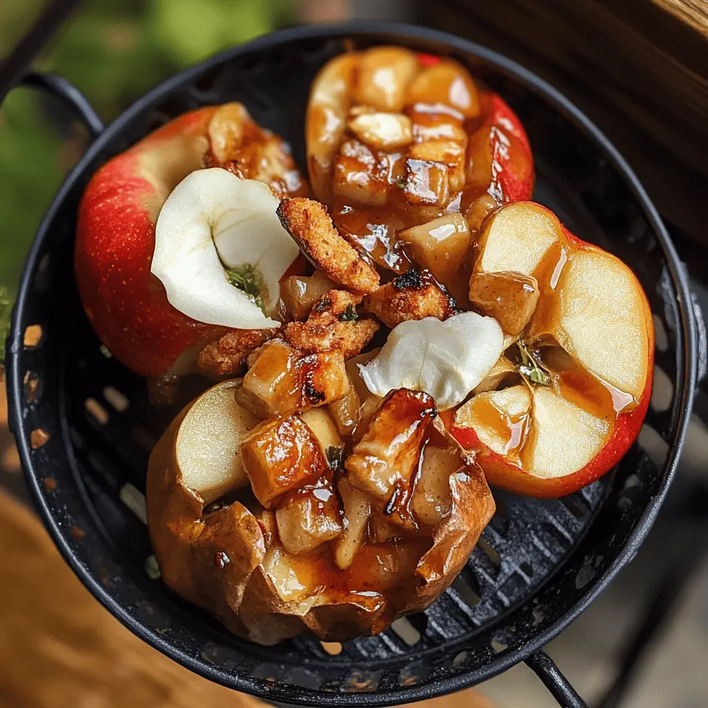 Fire up your grill for a sweet twist with Bloomin' Grilled Apples! These delightful apple halves are filled with cinnamon and brown sugar, resulting in a warm, caramelized treat. Perfect for summer barbecues or cozy fall evenings, this recipe is a must-try! Save it now to impress your friends and family at your next gathering!