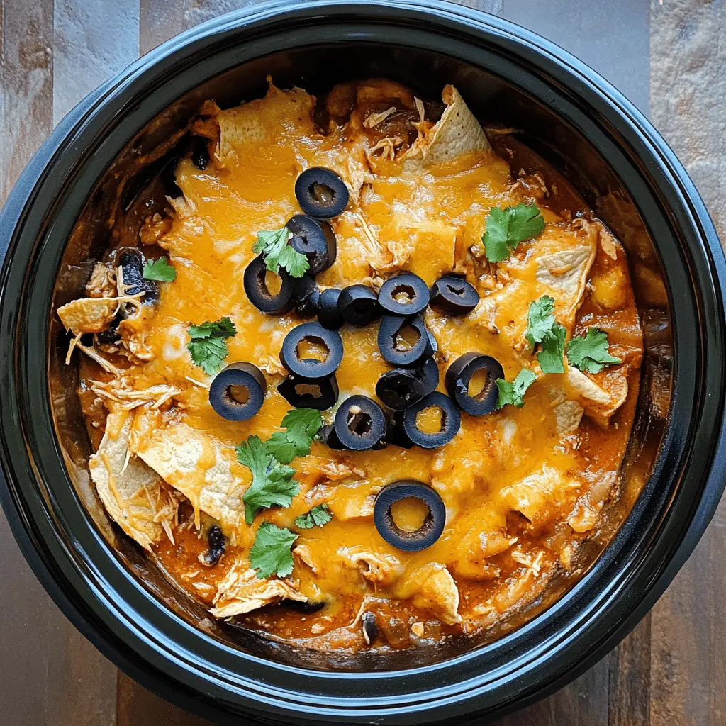 This Chicken Enchilada Crock Pot Meal is the ultimate comfort food! Tender chicken, zesty enchilada sauce, and gooey cheese come together in one easy dish. Perfect for busy weekdays or cozy family dinners. Save this recipe for a simple and satisfying meal that everyone will love! Ideal for taco night or meal prepping for the week!
