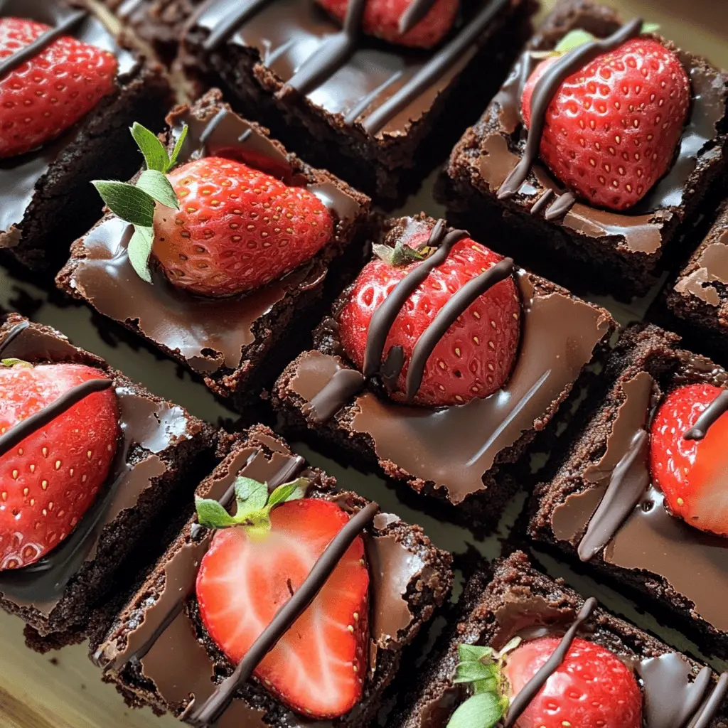 These Chocolate Covered Strawberry Brownies combine fudgy brownie goodness with fresh strawberries and a rich chocolate coating. Perfect for parties or a sweet treat at home, they're sure to impress! Save this recipe for your next gathering or a cozy date night. Your taste buds will thank you!