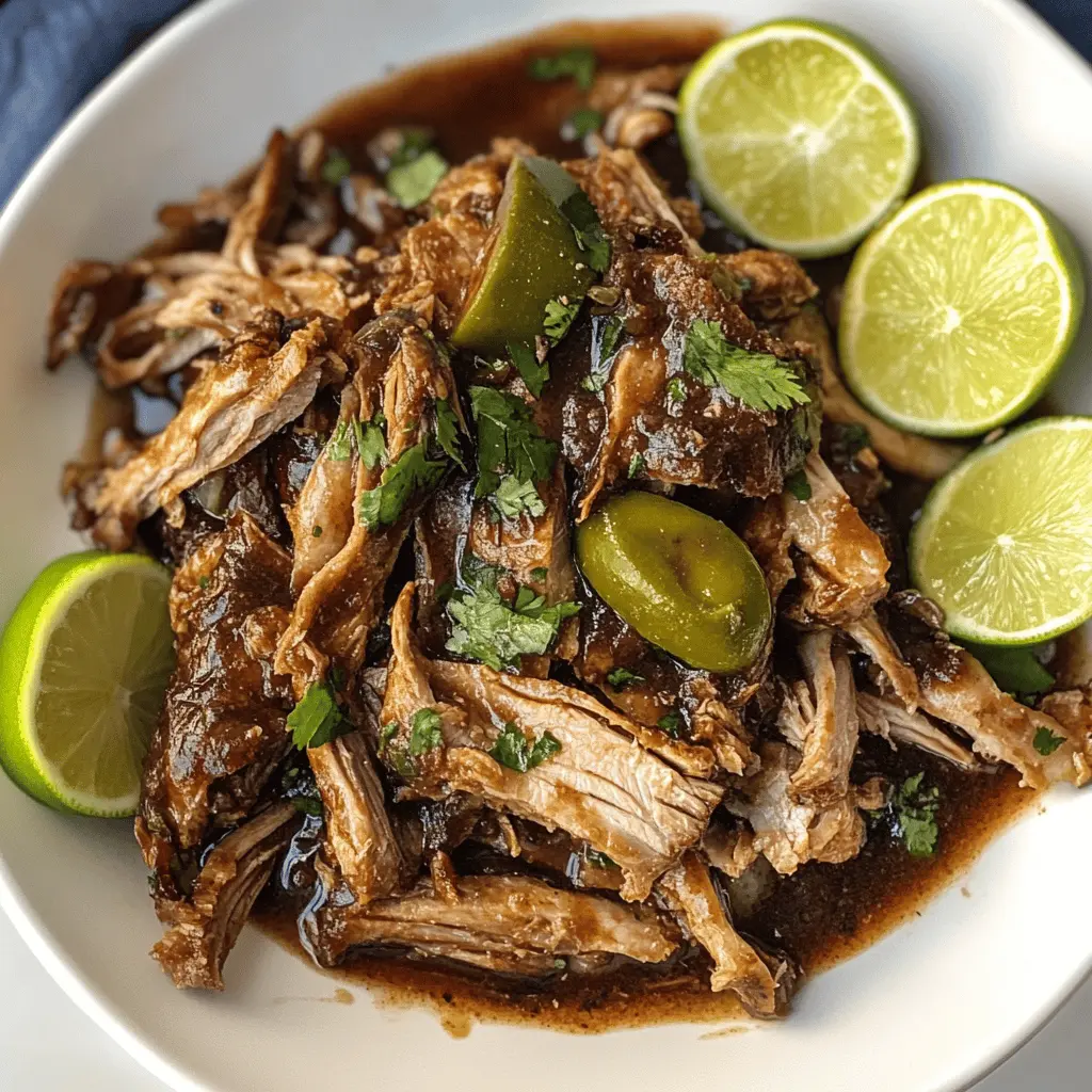 Transform your dinner with this Easy Crockpot Pork Carnitas recipe! Juicy, flavorful pork shoulder simmers slowly in your crockpot, infused with spices and citrus for that perfect taco filling. Perfect for family gatherings, game days, or a cozy night in. Save this recipe to impress your guests with delicious carnitas that are tender and bursting with flavor!