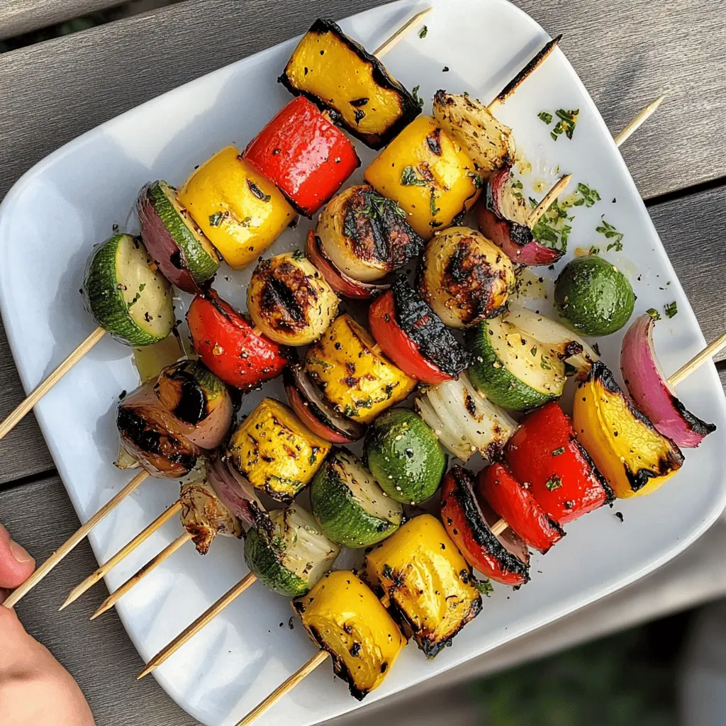 Get ready for a colorful and tasty addition to your summer BBQ with these Easy Grilled Vegetable Skewers! Packed with vibrant veggies like bell peppers, zucchini, and mushrooms, this recipe is perfect for a light meal or as a side dish. Fire up the grill and save this pin for your next cookout—you’ll want to impress your guests with these simple, flavorful skewers!