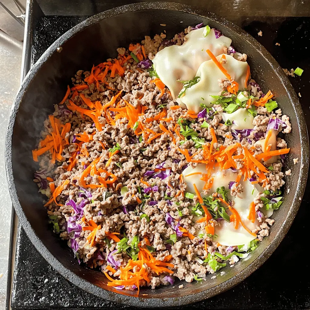 Quick, delicious, and perfect for gatherings, this Eggroll in a Bowl on the Blackstone Griddle brings all the classic flavors without the fuss! Packed with fresh veggies, savory ground meat, and drizzled with soy sauce, it's a one-pan wonder you'll want to make again and again. Save this recipe for your next family meal or outdoor cookout!