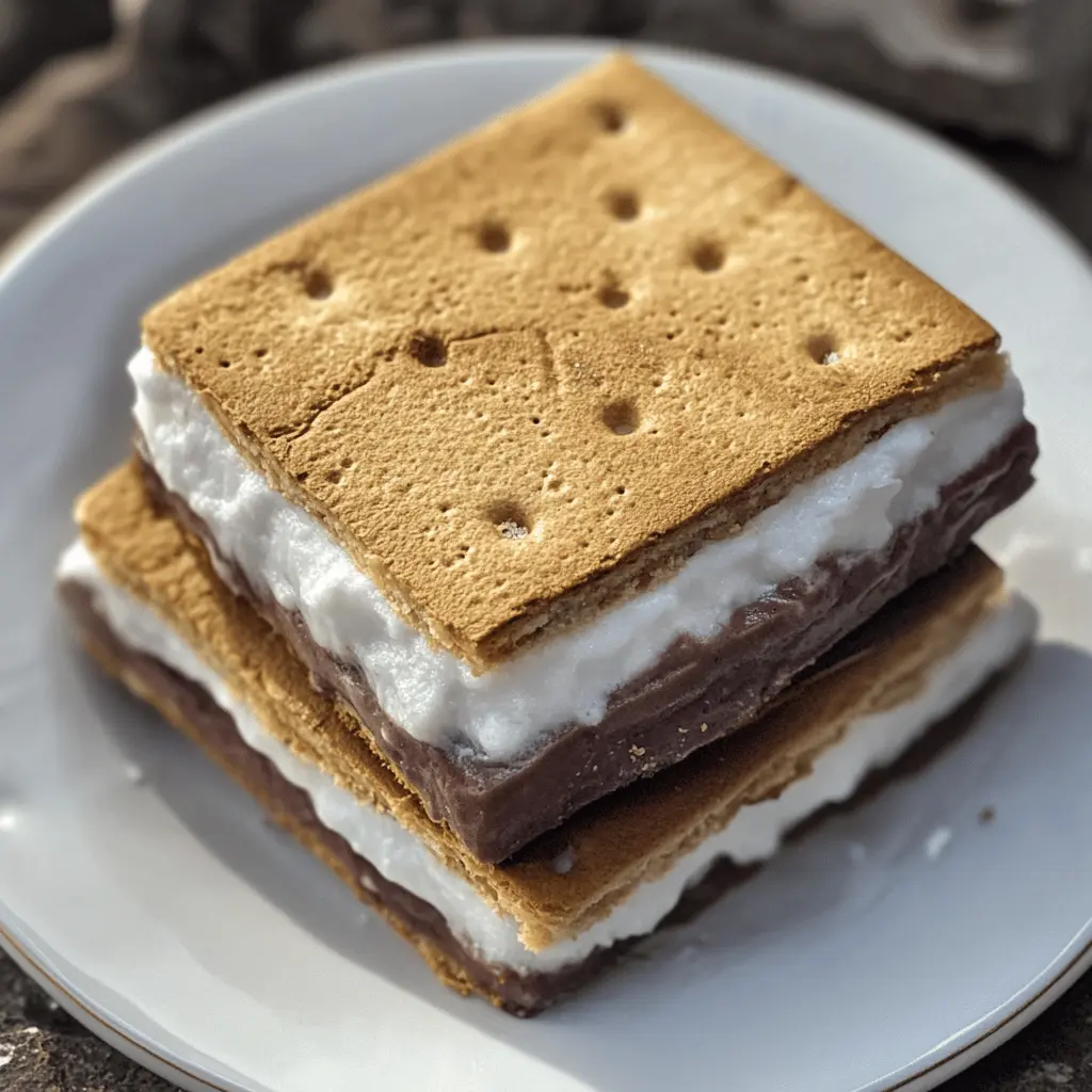 Cool off with these delightful Frozen S'mores! This easy treat combines creamy chocolate, fluffy marshmallows, and crunchy graham crackers for the perfect summertime snack. Made with simple ingredients, it's a fun way to enjoy a classic dessert without the heat. Save this recipe for your next picnic or movie night!