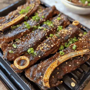 Sweet, savory, and perfect for grilling, these Galbi Korean Grilled Flanken Ribs are a must-try! Marinated in a delicious blend of soy sauce, garlic, and sesame, these tender ribs bring authentic Korean flavors to your table. Save this recipe for your next BBQ or family gathering, and impress your guests with this flavorful dish!
