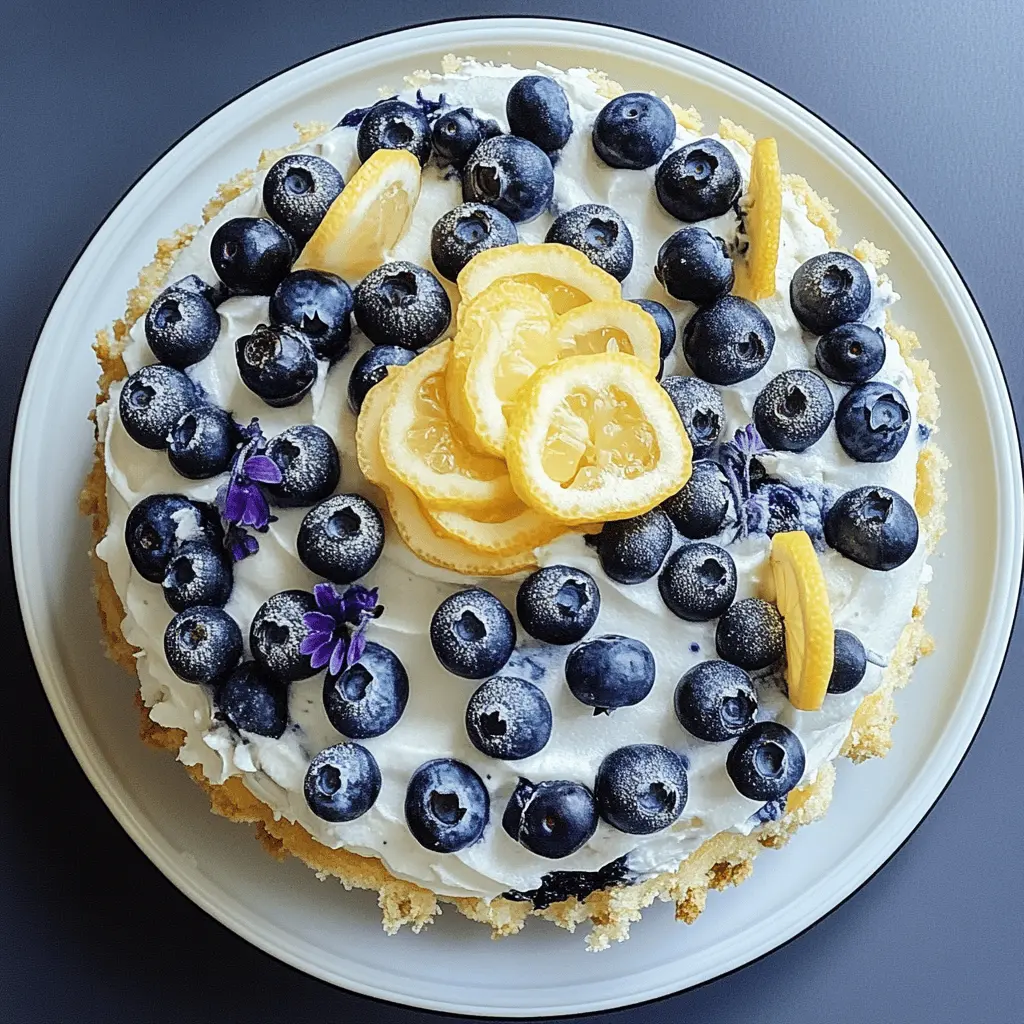 Brighten your day with this No-bake Lemon Dazzling Blueberry Cream Cake! Layered with zesty lemon and sweet blueberries, this dessert offers a refreshing twist that everyone will love. Perfect for summer gatherings, picnics, or any time you want to impress your guests. Save this recipe for a delightful treat that's both easy to make and delicious!