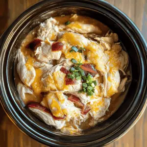 Enjoy a deliciously creamy and cheesy Slow Cooker Crack Chicken that’s perfect for busy days! This easy recipe features tender chicken cooked in a savory mixture of ranch seasoning, cream cheese, and crispy bacon. It's a crowd-pleaser for family dinners or game day gatherings. Save this pin for a simple meal that everyone will love!