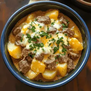 Elevate your dinner game with this Slow Cooker Steak and Cheddar Potato Casserole! Packed with tender chunks of steak, creamy cheddar, and comforting potatoes, this dish is perfect for busy weeknights. Save this recipe for a hearty family meal any day of the week, and watch your loved ones clean their plates!