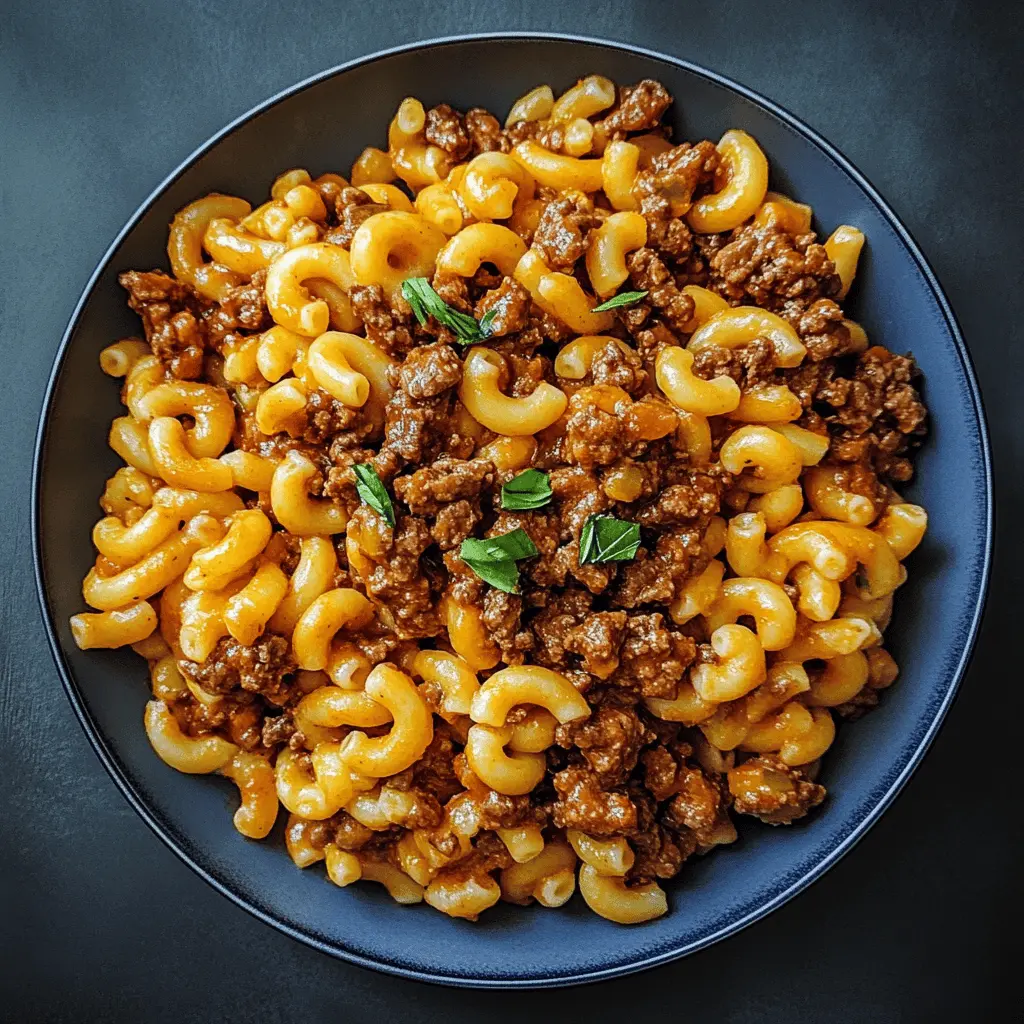 Get ready to impress your family with this easy homemade Beefaroni recipe that's packed with rich flavors! Featuring tender beef, zesty tomatoes, and hearty pasta, this dish is perfect for busy weeknights or cozy family meals. Save this pin so you can whip it up for lunch or dinner whenever you need comfort food at its best!