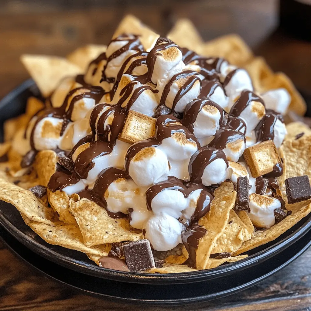 Craving a sweet and gooey treat? These Original S'mores Nachos are a delicious twist on the classic campfire favorite! Layered with crunchy tortilla chips, melted chocolate, gooey marshmallows, and drizzled with caramel, this dessert is perfect for parties or family movie nights. Save this recipe to bring fun and sweetness to your next gathering!