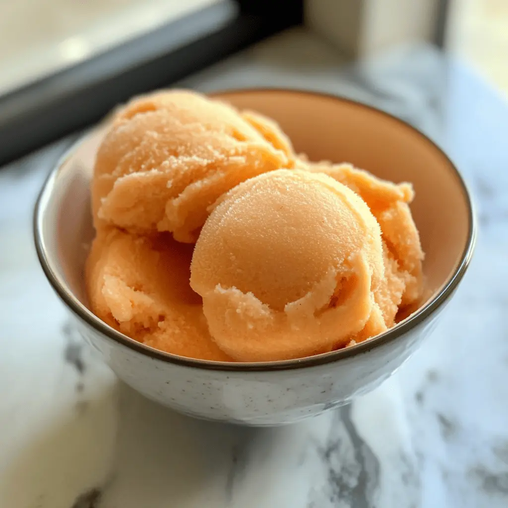 Easy 4-Ingredient Peach Sorbet Recipe