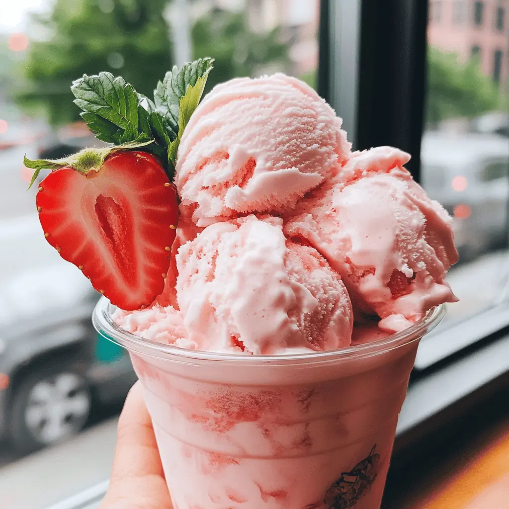 Easy Blender Strawberry Ice Cream Recipe