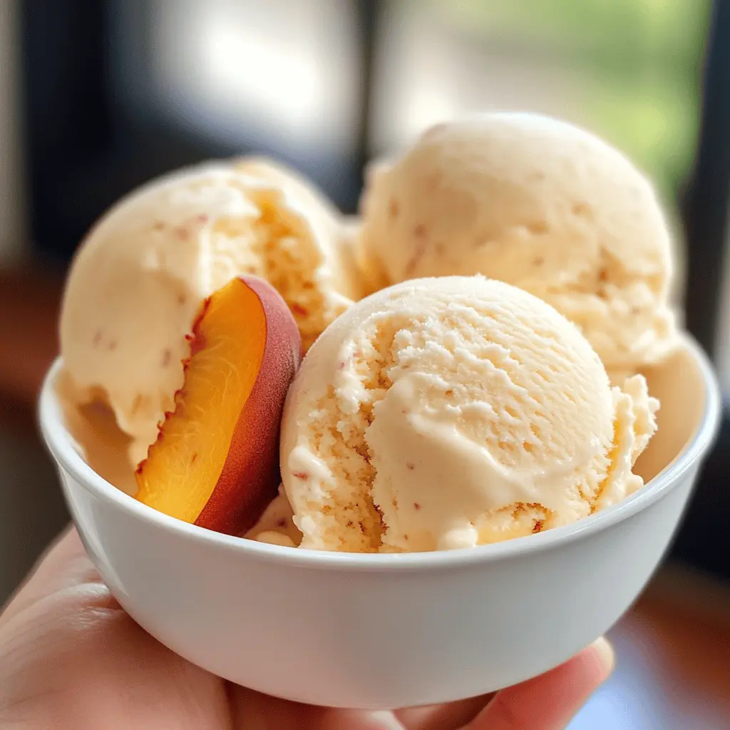 Easy Keto Peach Ice Cream Recipe