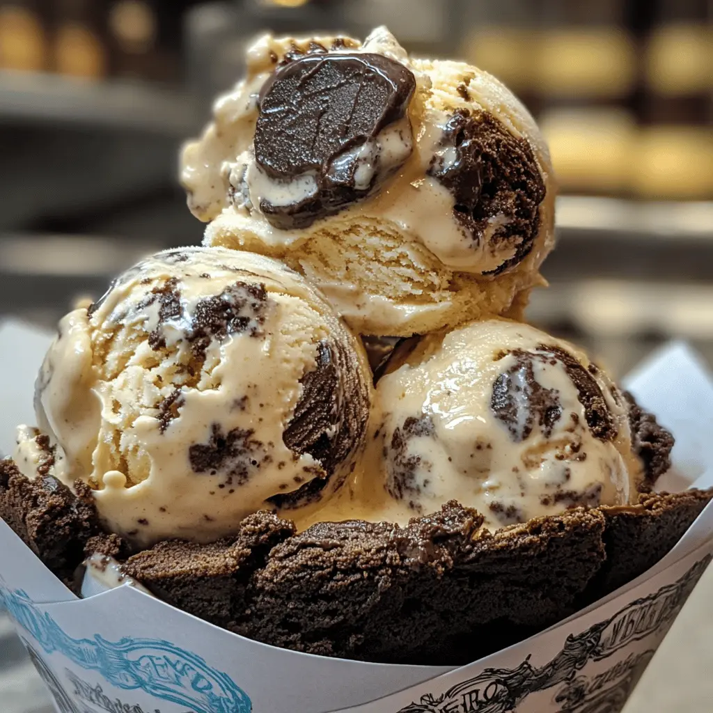 Easy Peanut Butter Brownie Ice Cream Recipe