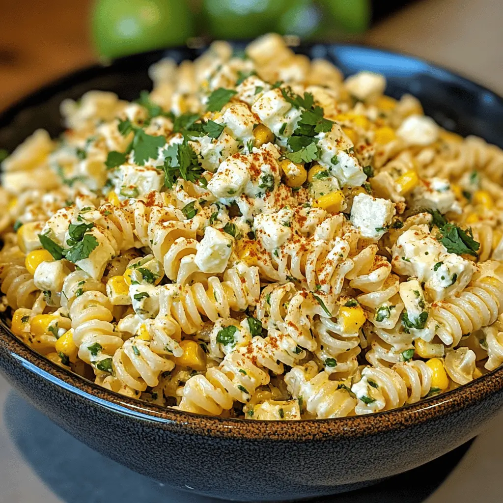 Easy Mexican Street Corn Pasta Salad Recipe