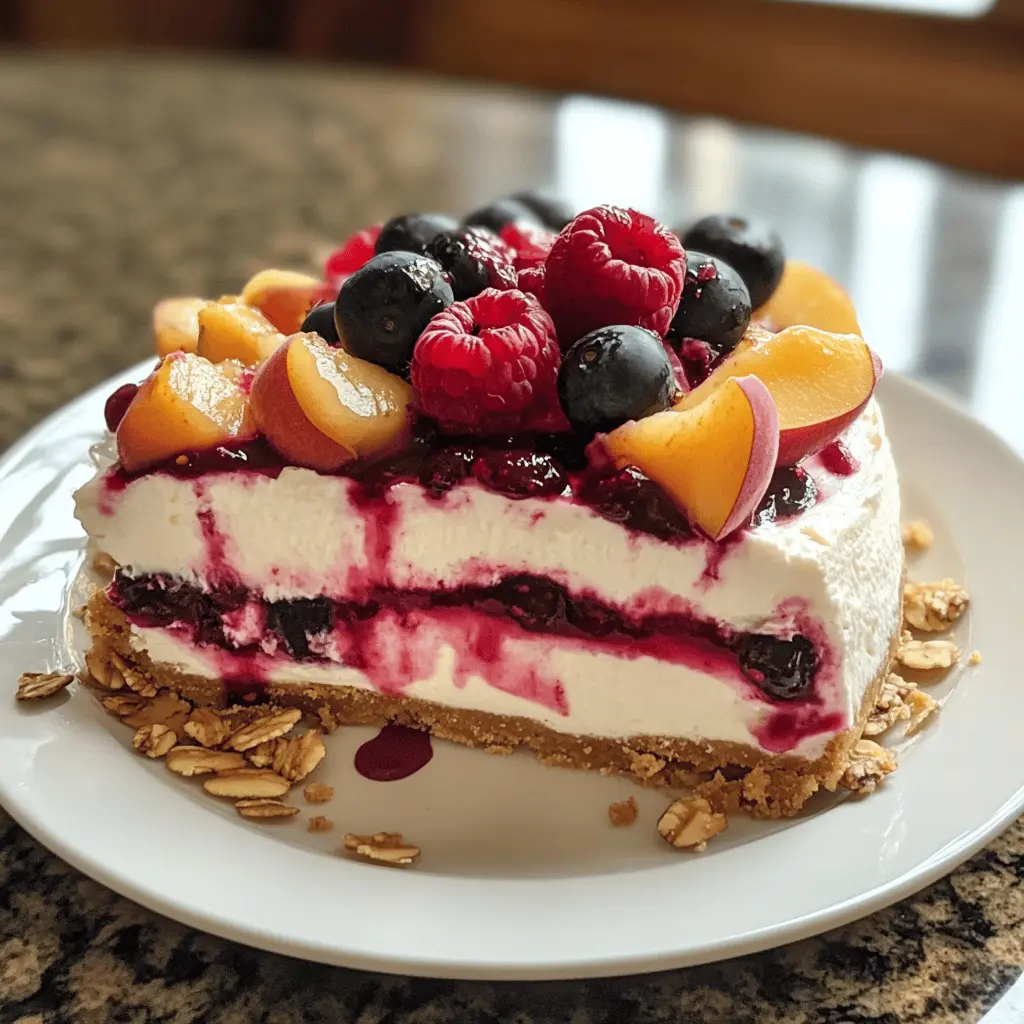 Easy Summer Berry and Peach Cheesecake Recipe
