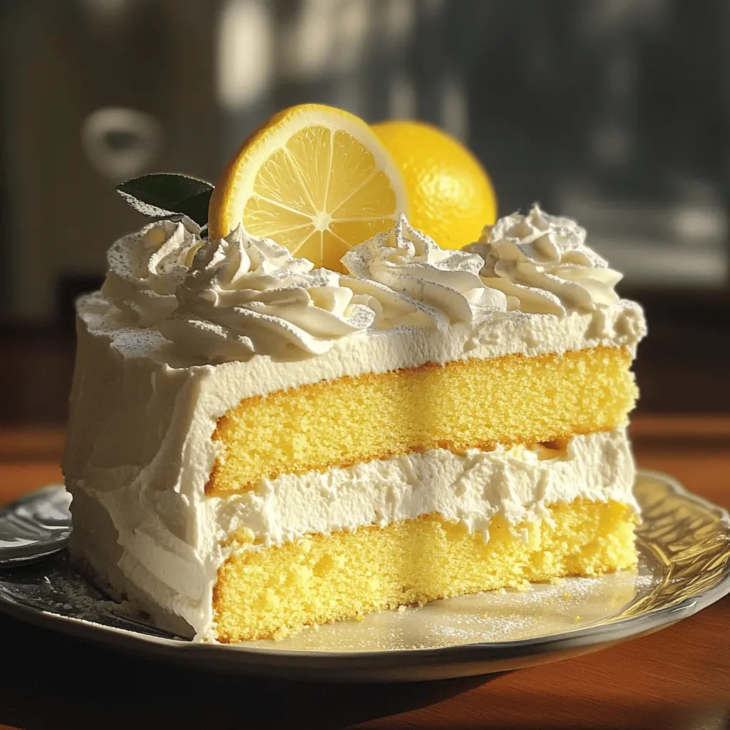 Easy Italian Lemon Cream Cake Recipe