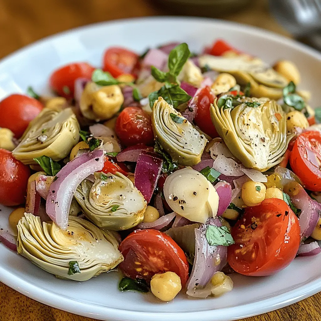 Easy Tuscan Artichoke and Tomato Salad