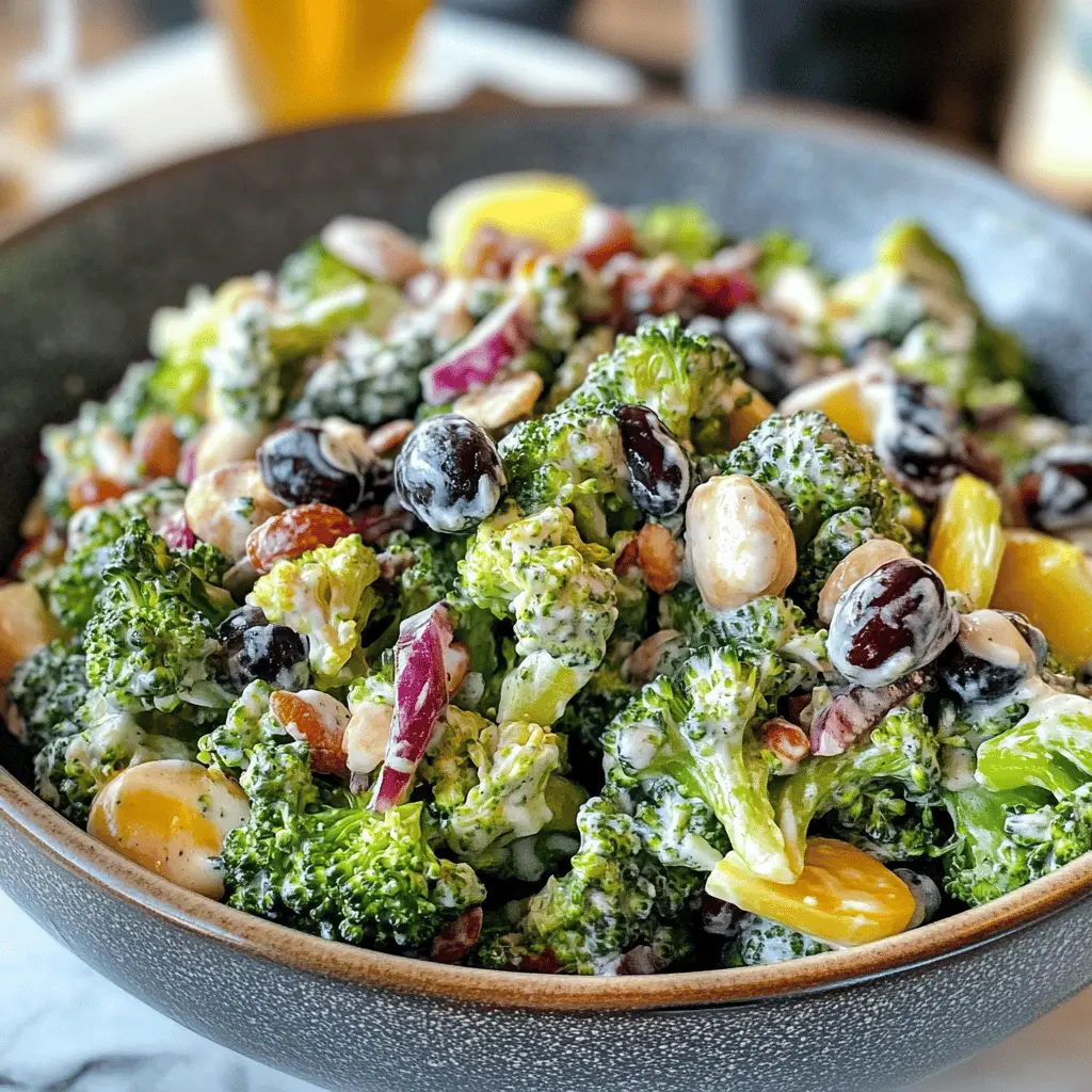 Easy Broccoli Salad Recipe With Bacon and Cheese