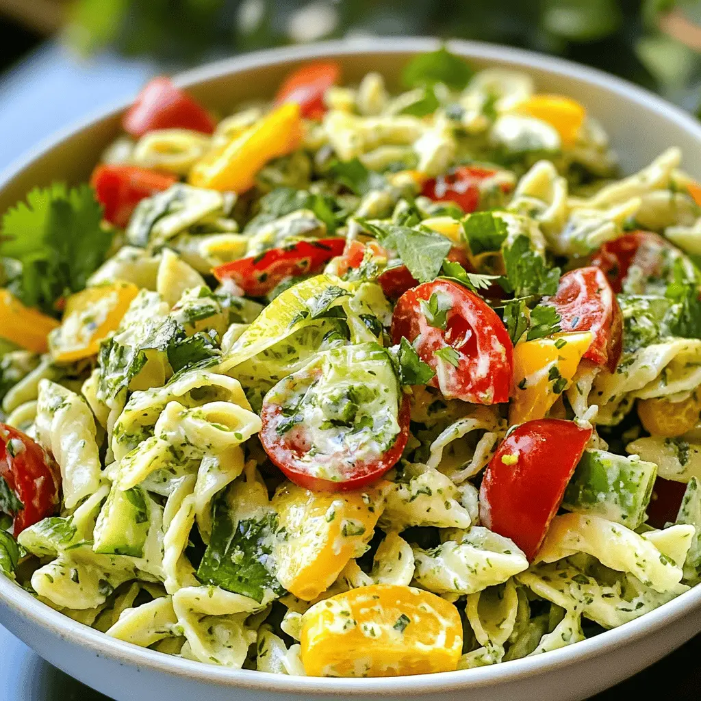 Easy Cilantro Lime Pasta Salad Recipe