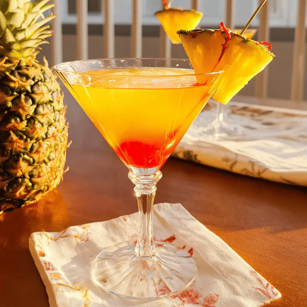 Easy Pineapple Upside Down Martini Recipe