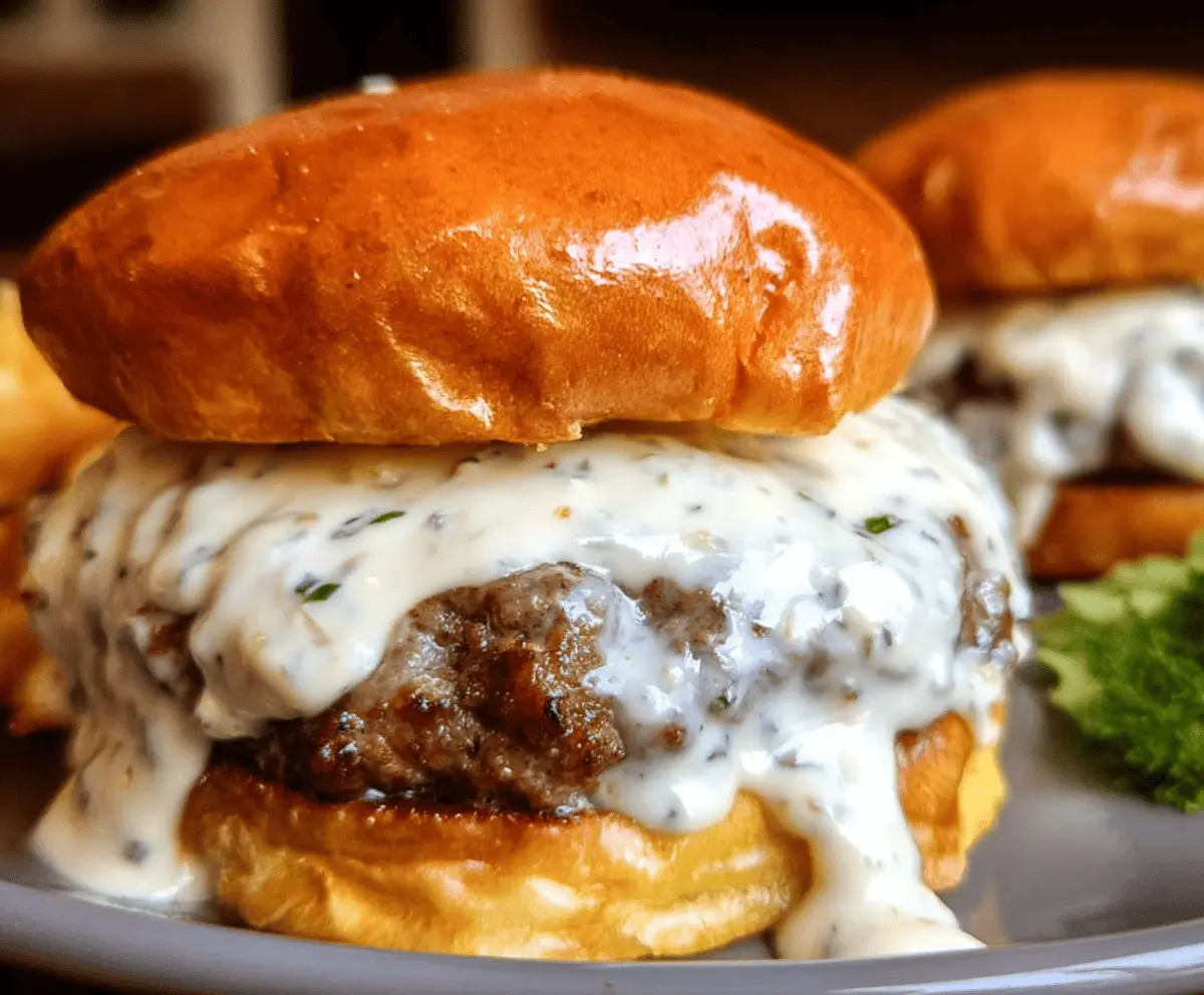 Creamy Garlic Burgers With Easy Sauce