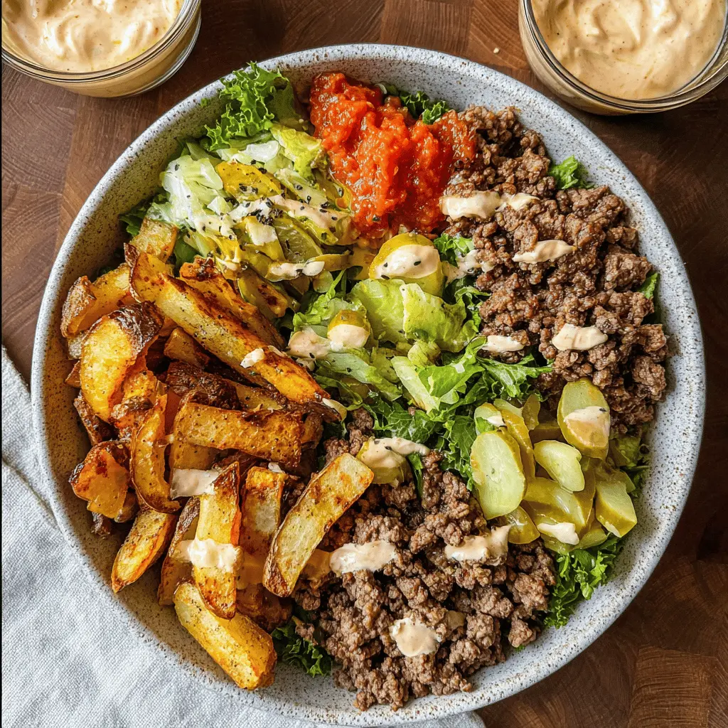 Easy Healthy Burger Bowls Recipe