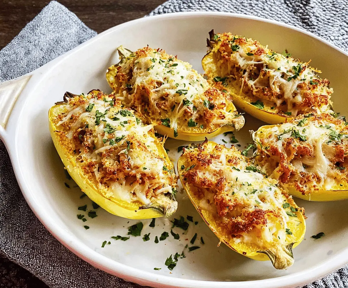 Easy Cheesy Stuffed Yellow Squash Recipe