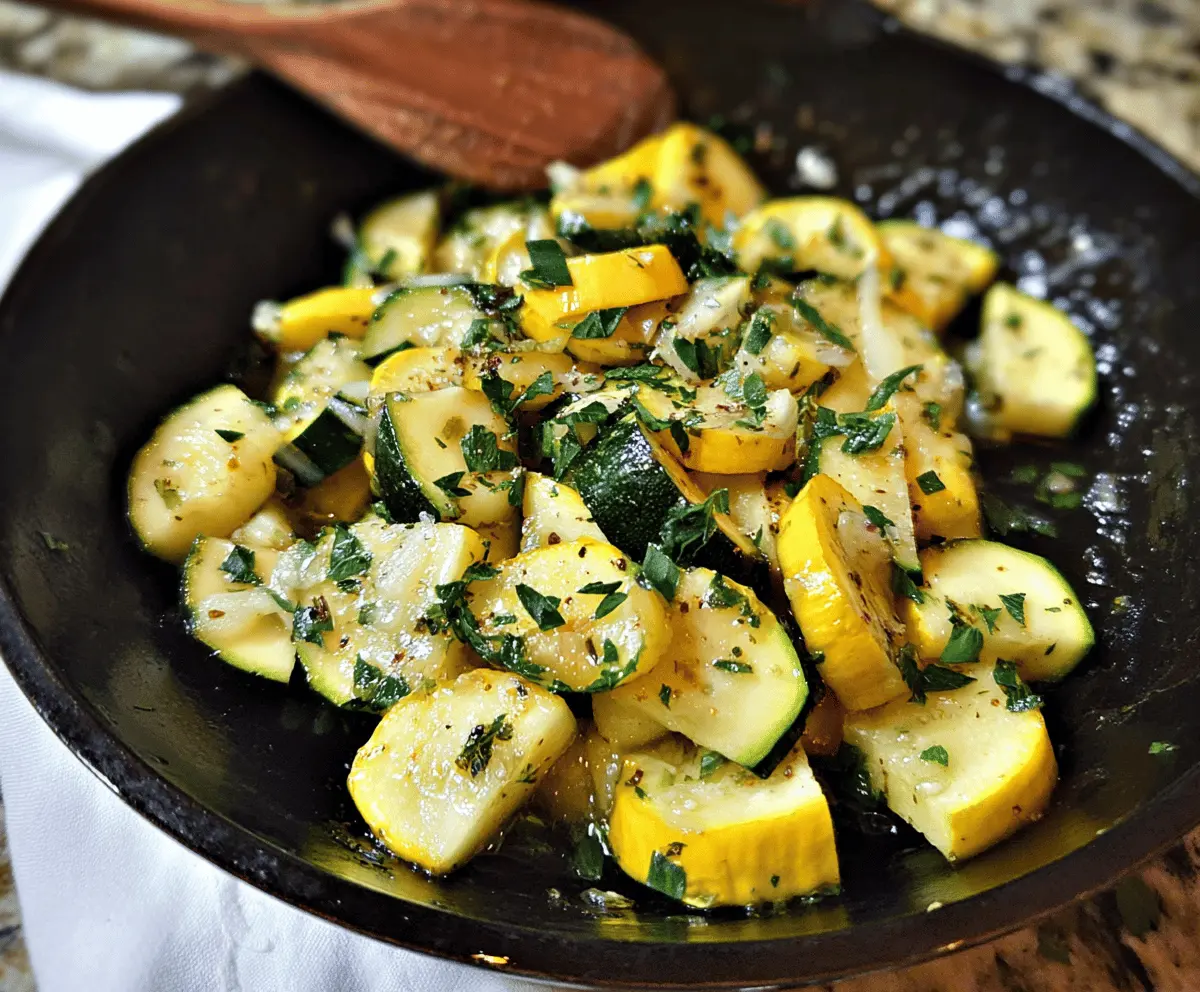 Easy Low Carb Garlic Butter Zucchini and Squash