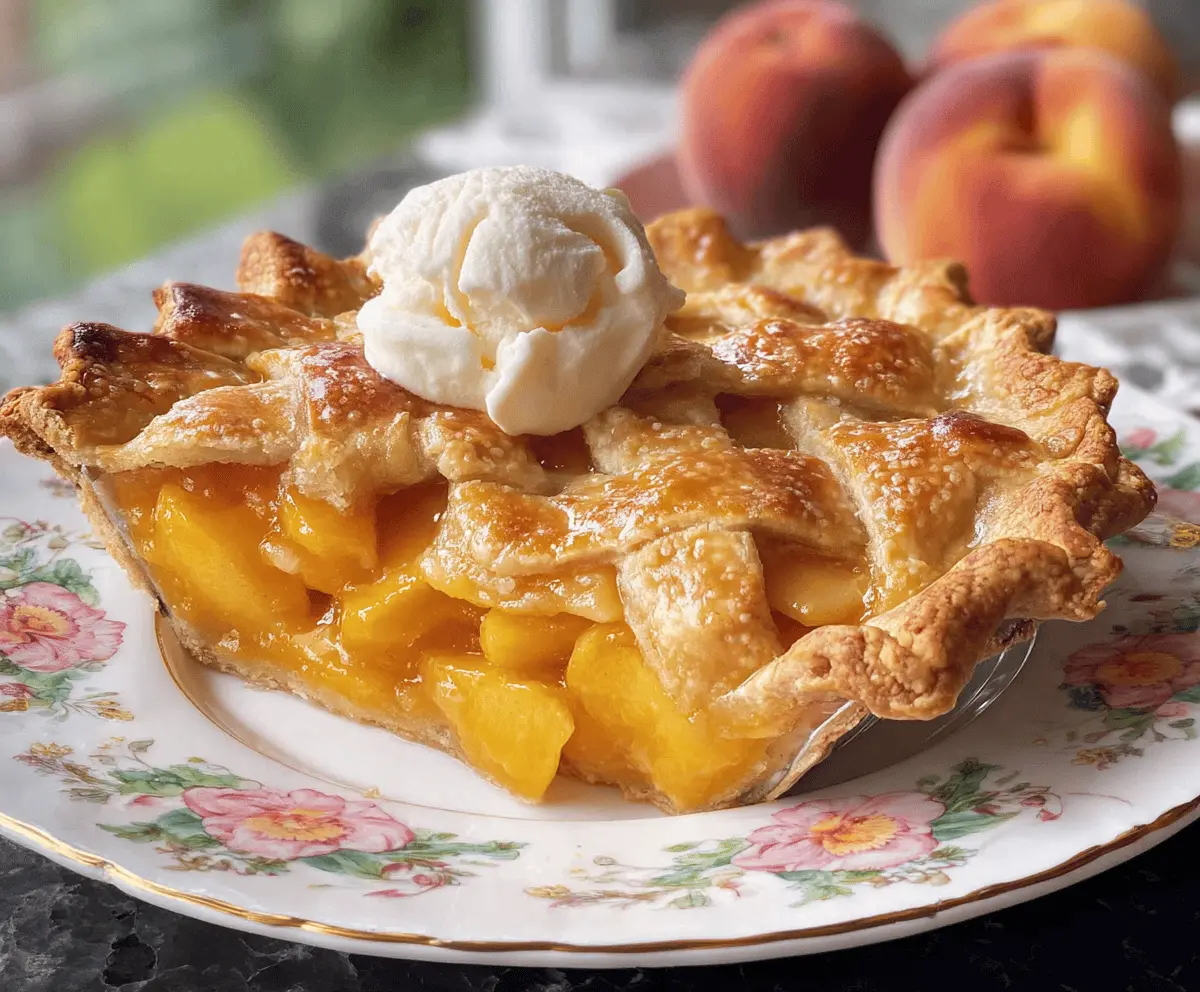 Easy Homemade Peach Pie Recipe