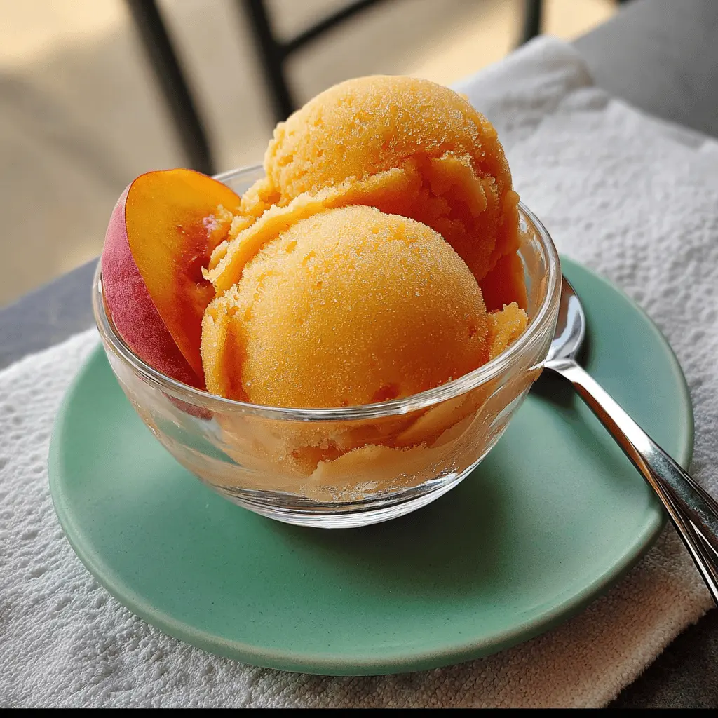 Easy Homemade Peach Sorbet Recipe