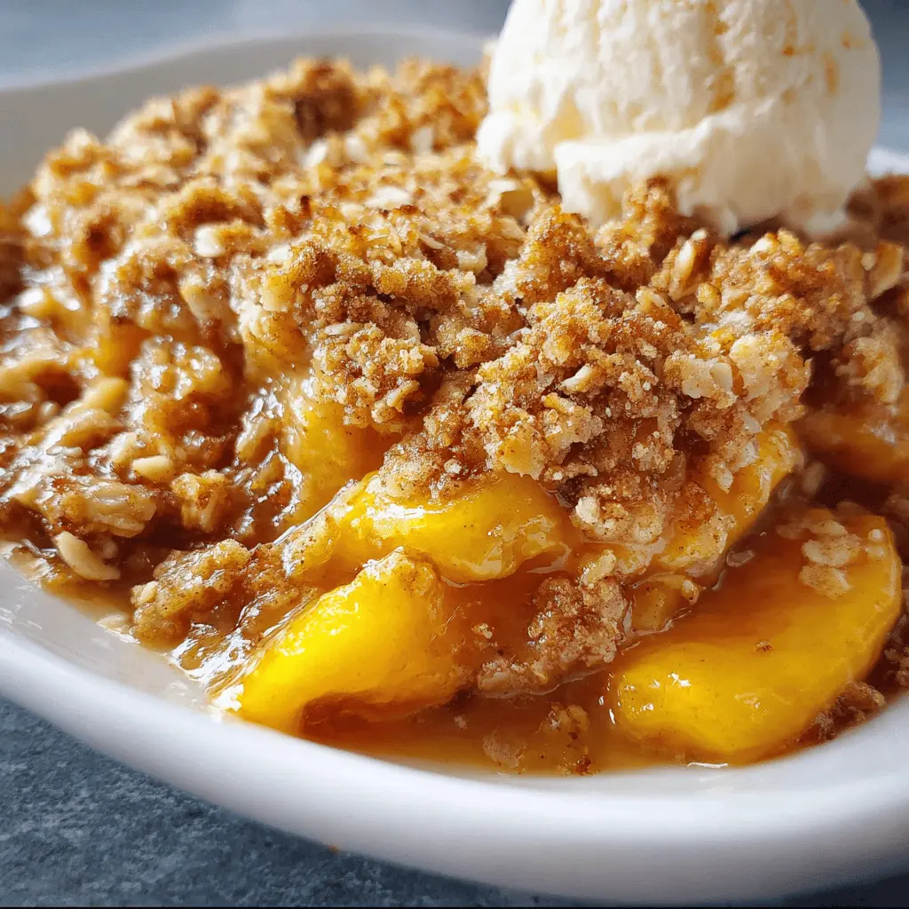 Easy Homemade Peach Crisp Recipe with Crunchy Topping