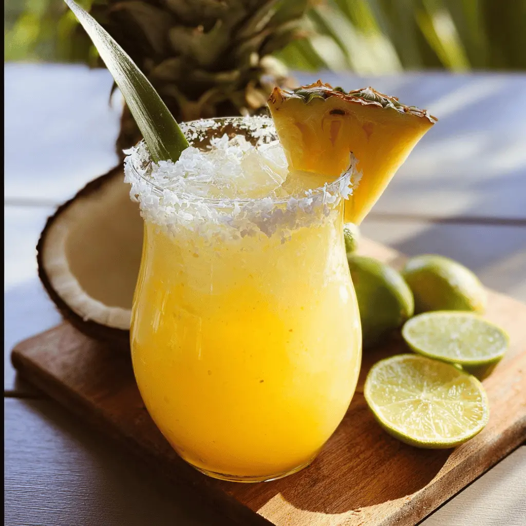 Refreshing Hawaiian Margarita With Pineapple & Coconut