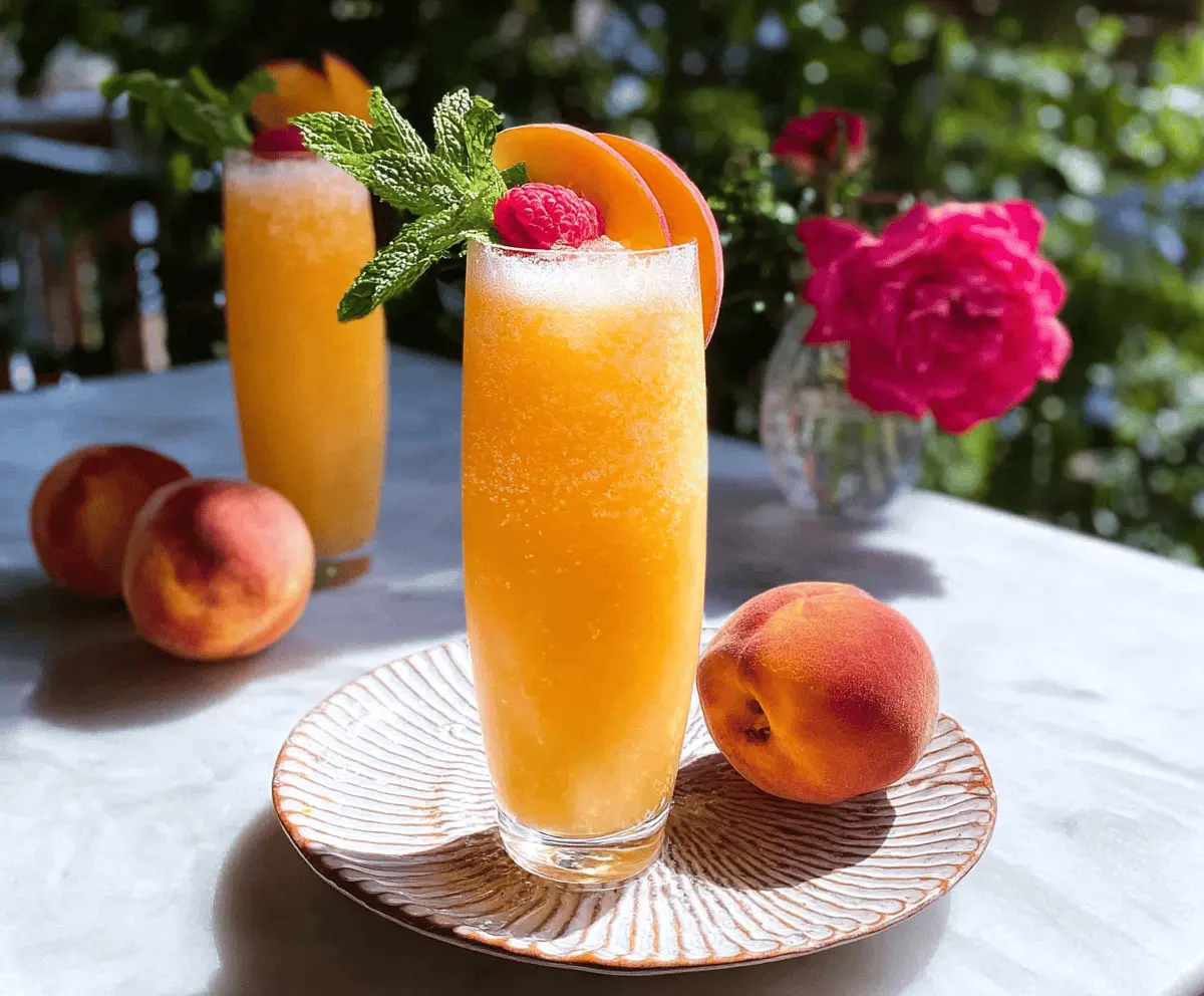 Refreshing Peach Bellini Mocktail Recipe
