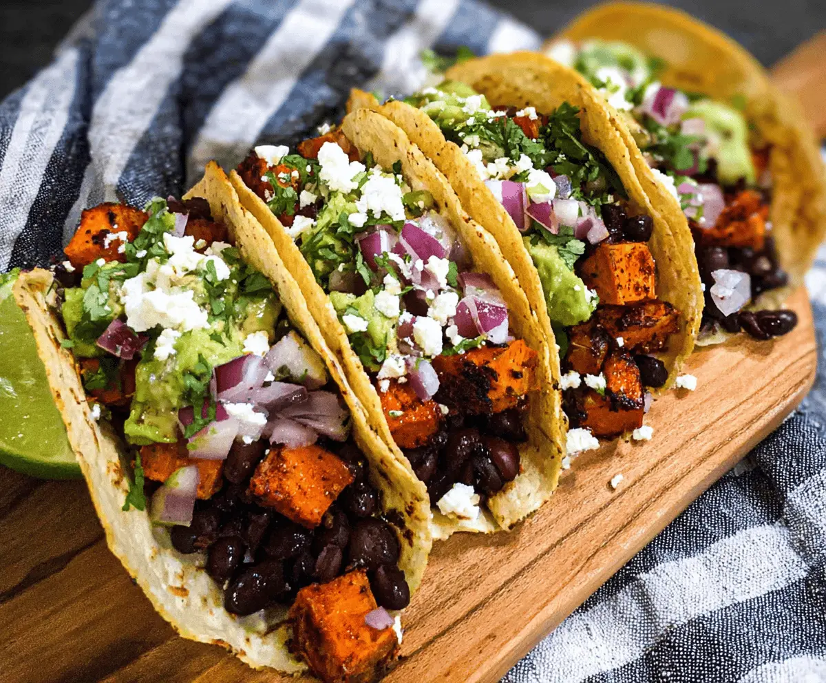 Healthy Black Bean Sweet Potato Tacos Recipe