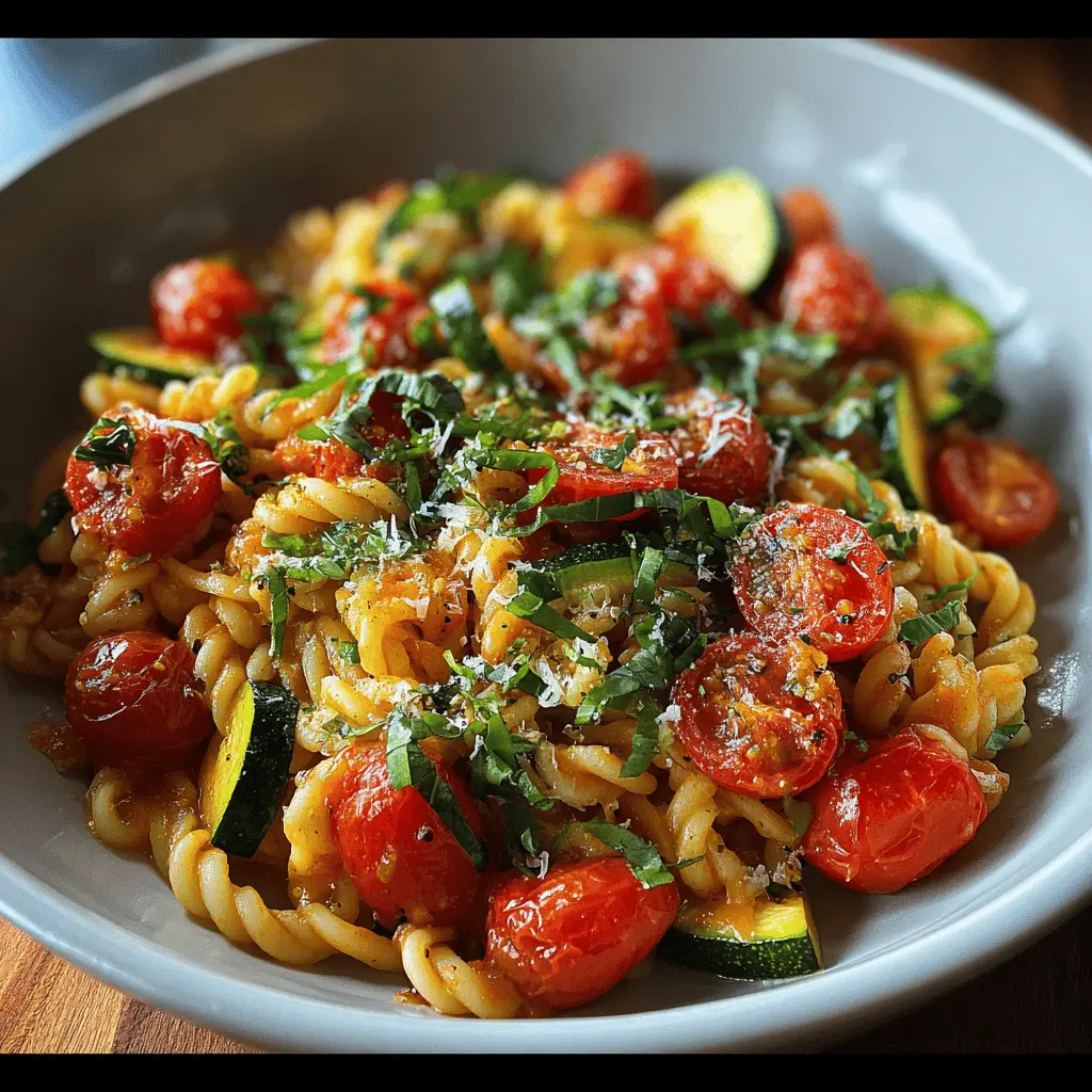 Easy Tomato Zucchini Pasta Recipe