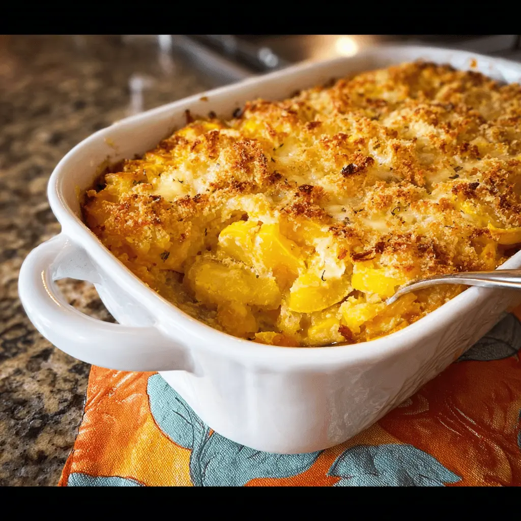 Cheesy Yellow Squash Casserole Recipe