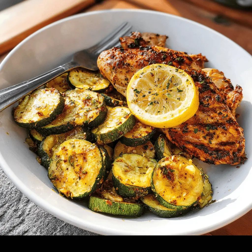 Easy Asado Chicken with Lemon Zucchini