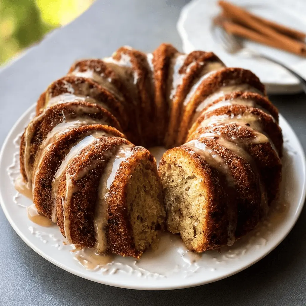 Moist Cinnamon Zucchini Bread in Bundt Pan
