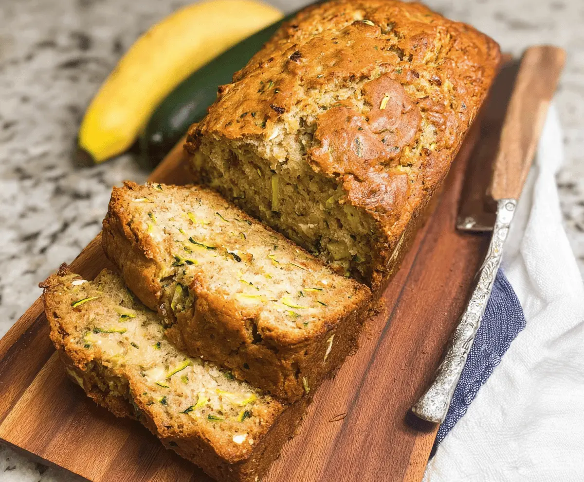 Moist Zucchini Banana Bread Recipe