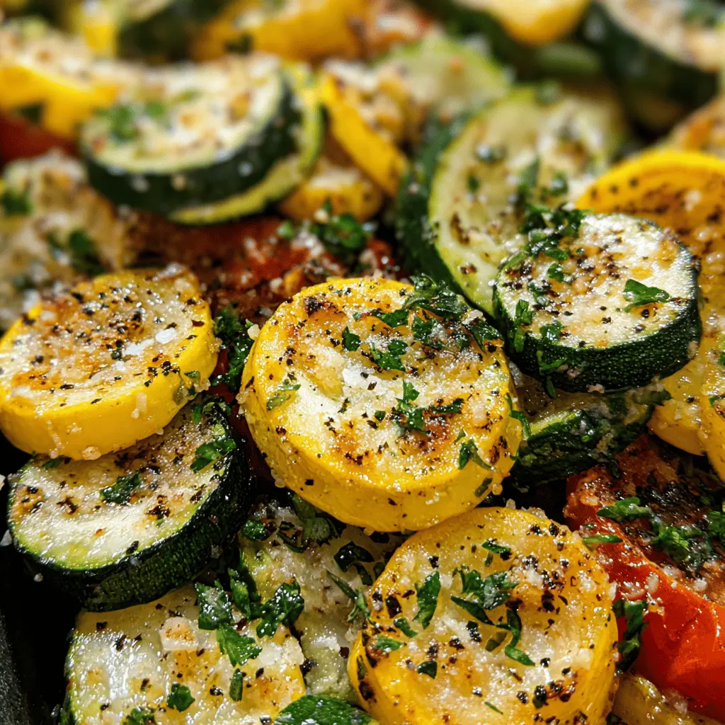 Garlic Parmesan Zucchini and Squash Medley Recipe