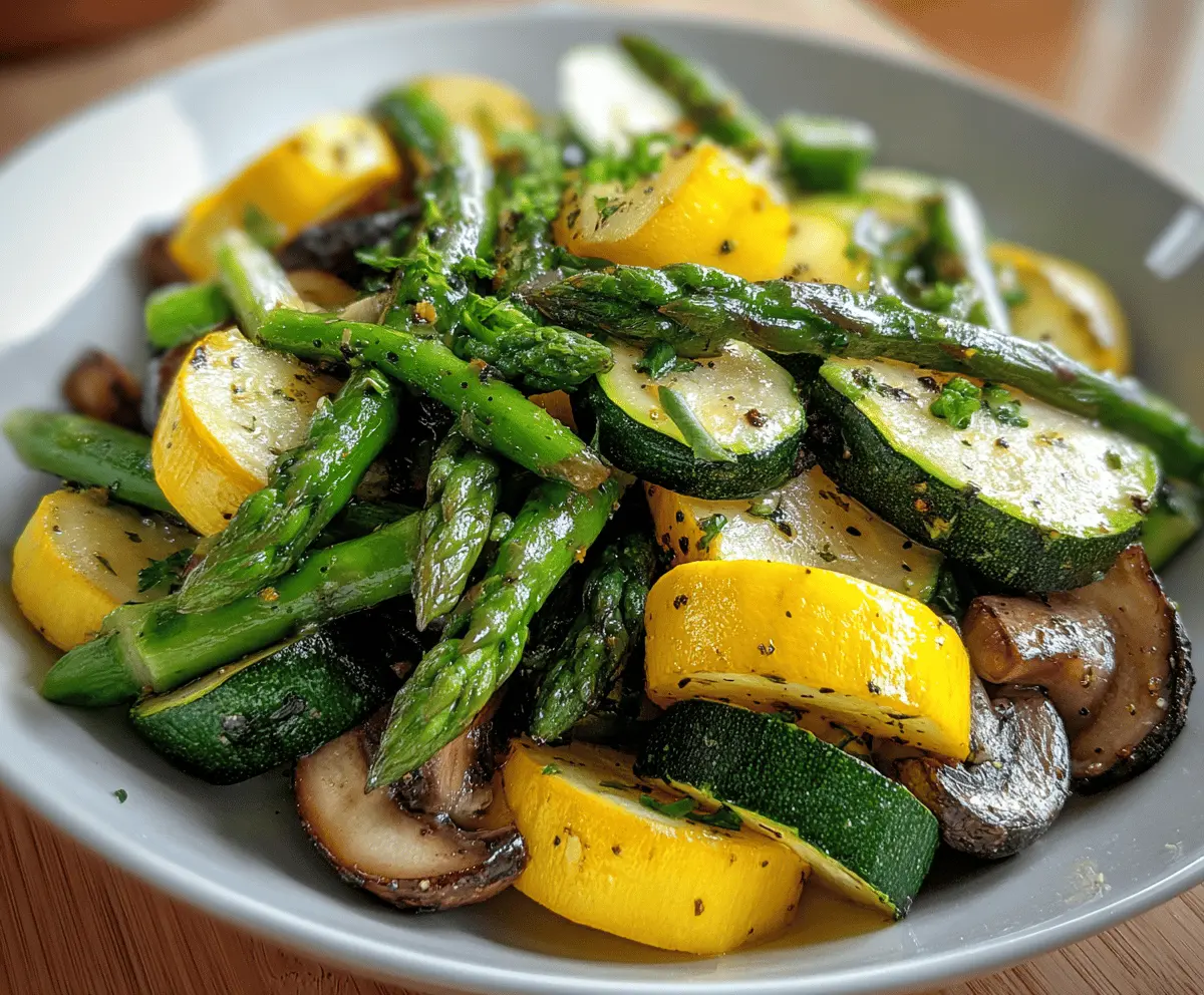 Easy Flavorful Asparagus with Zucchini and Squash