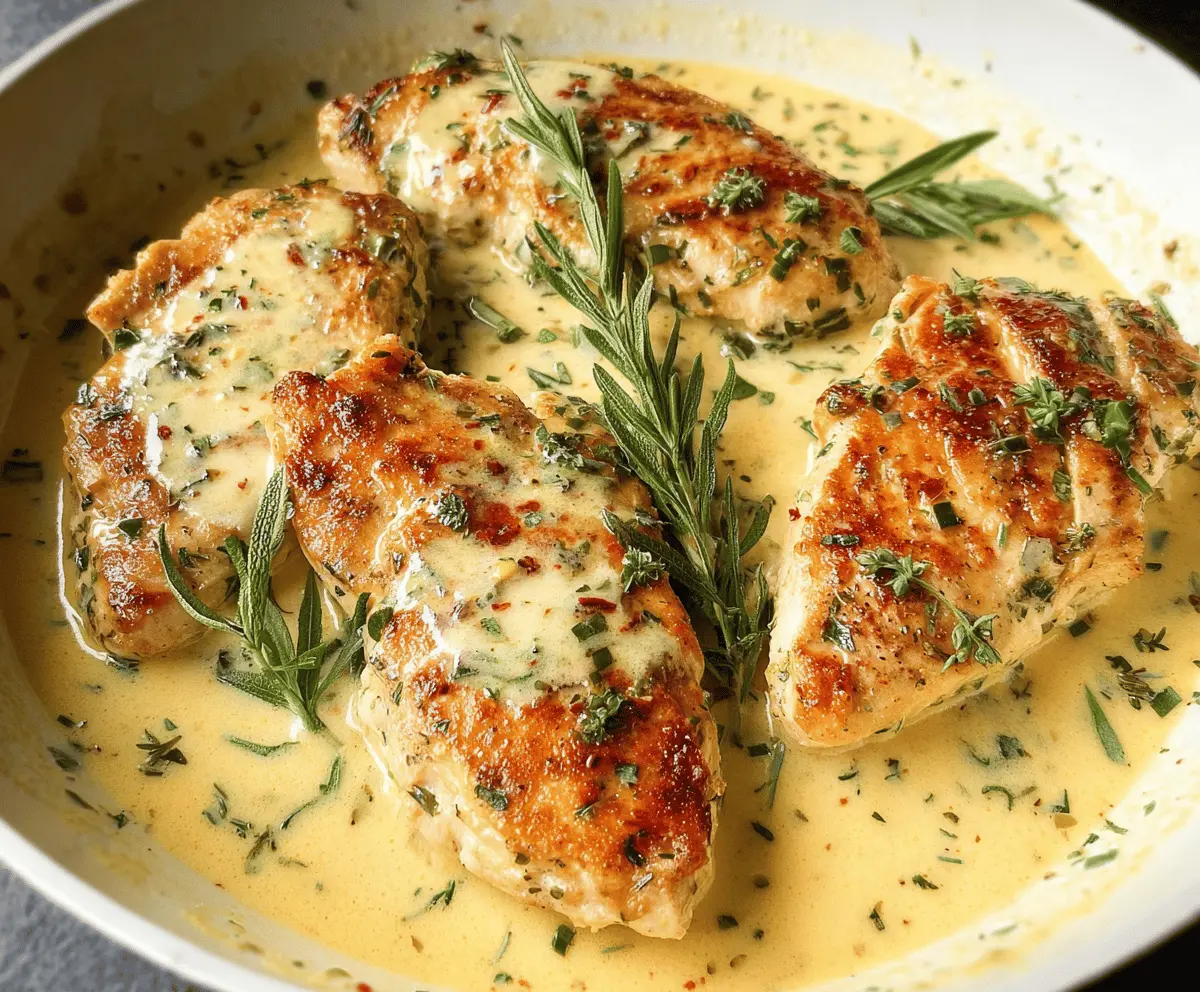 Creamy Herb Chicken Recipe with Garlic and Parmesan