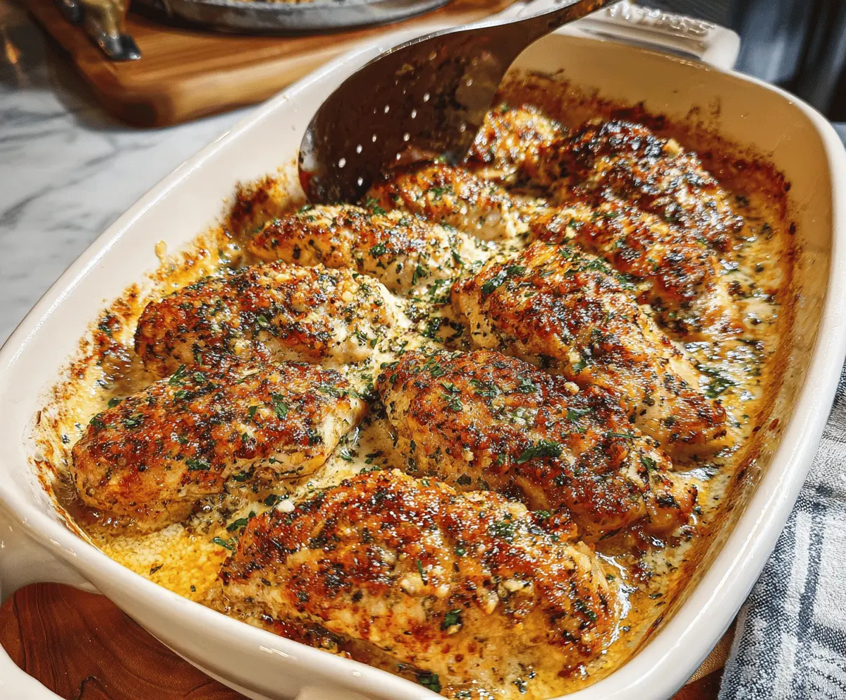 Easy Garlic Parmesan Chicken Bake Recipe