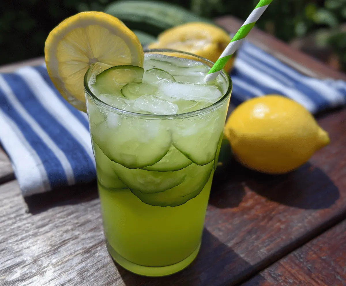 Refreshing Cucumber Lemonade Sweetened with Honey