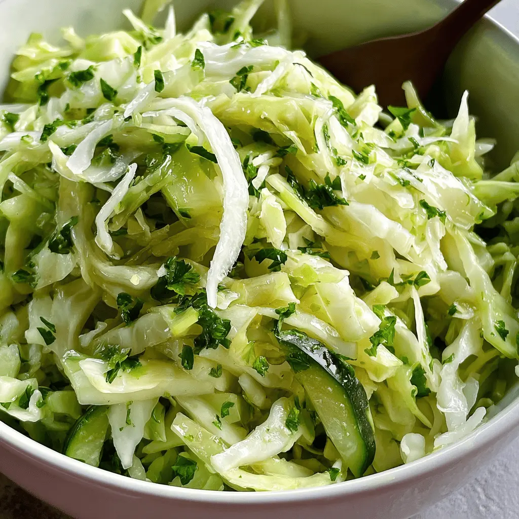 Fresh Green Cabbage and Cucumber Salad Recipe