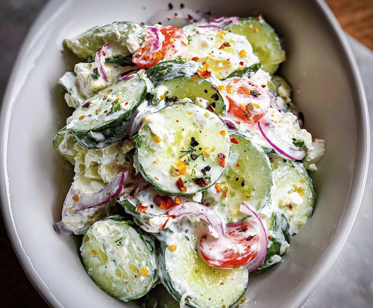 Easy Everything Bagel Cucumber Salad Recipe