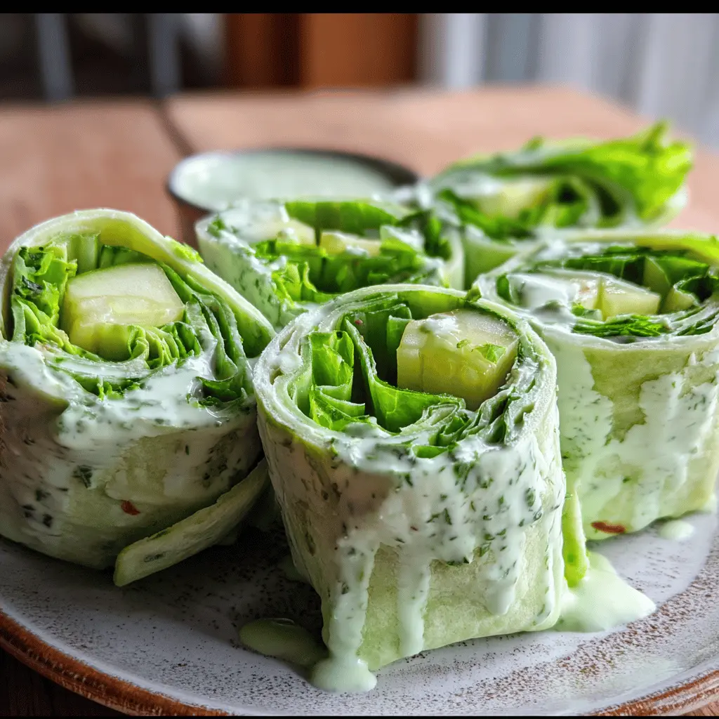 Refreshing Cucumber Wraps with Creamy Green Goddess Dressing
