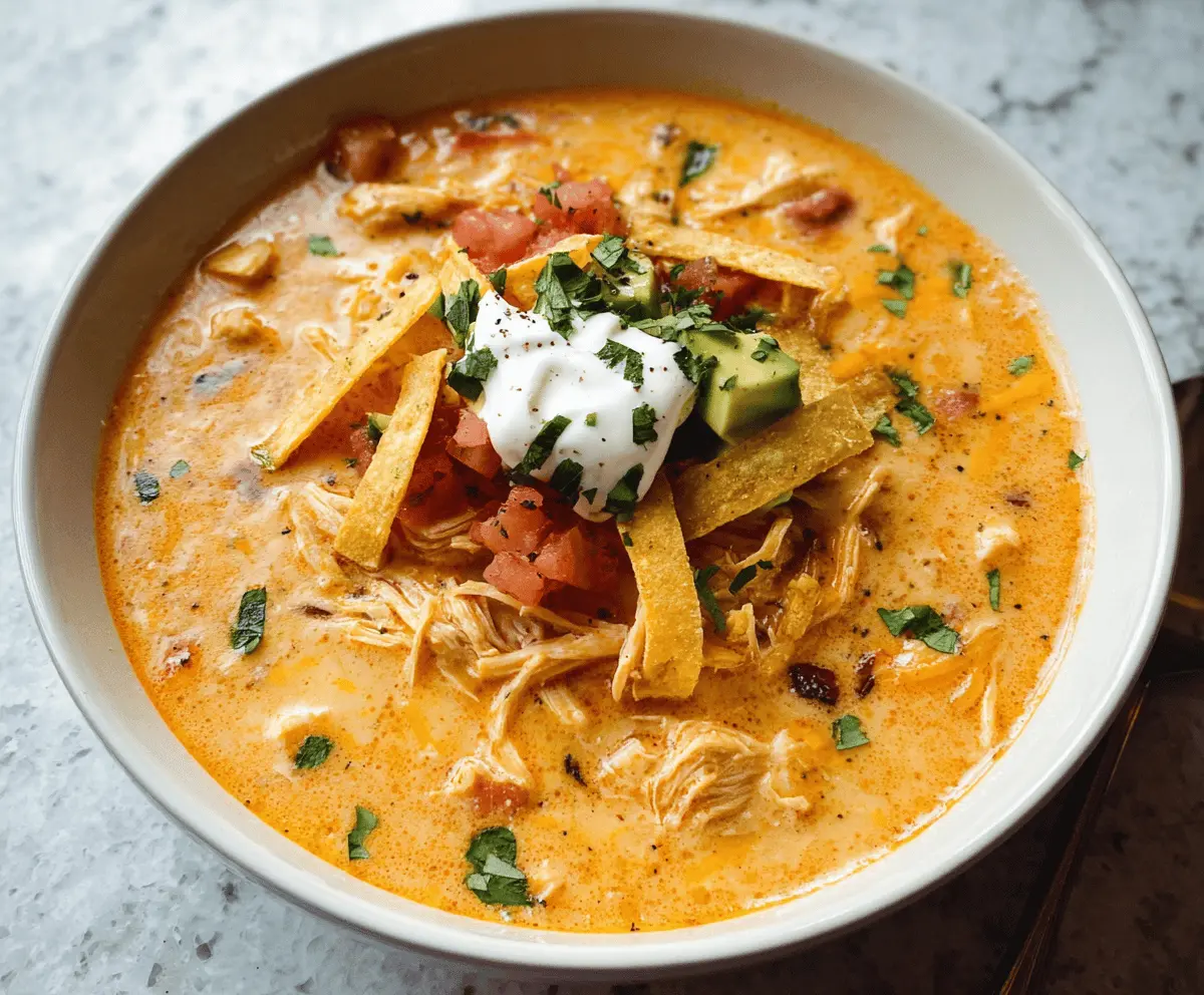 Creamy Chicken Tortilla Soup Recipe