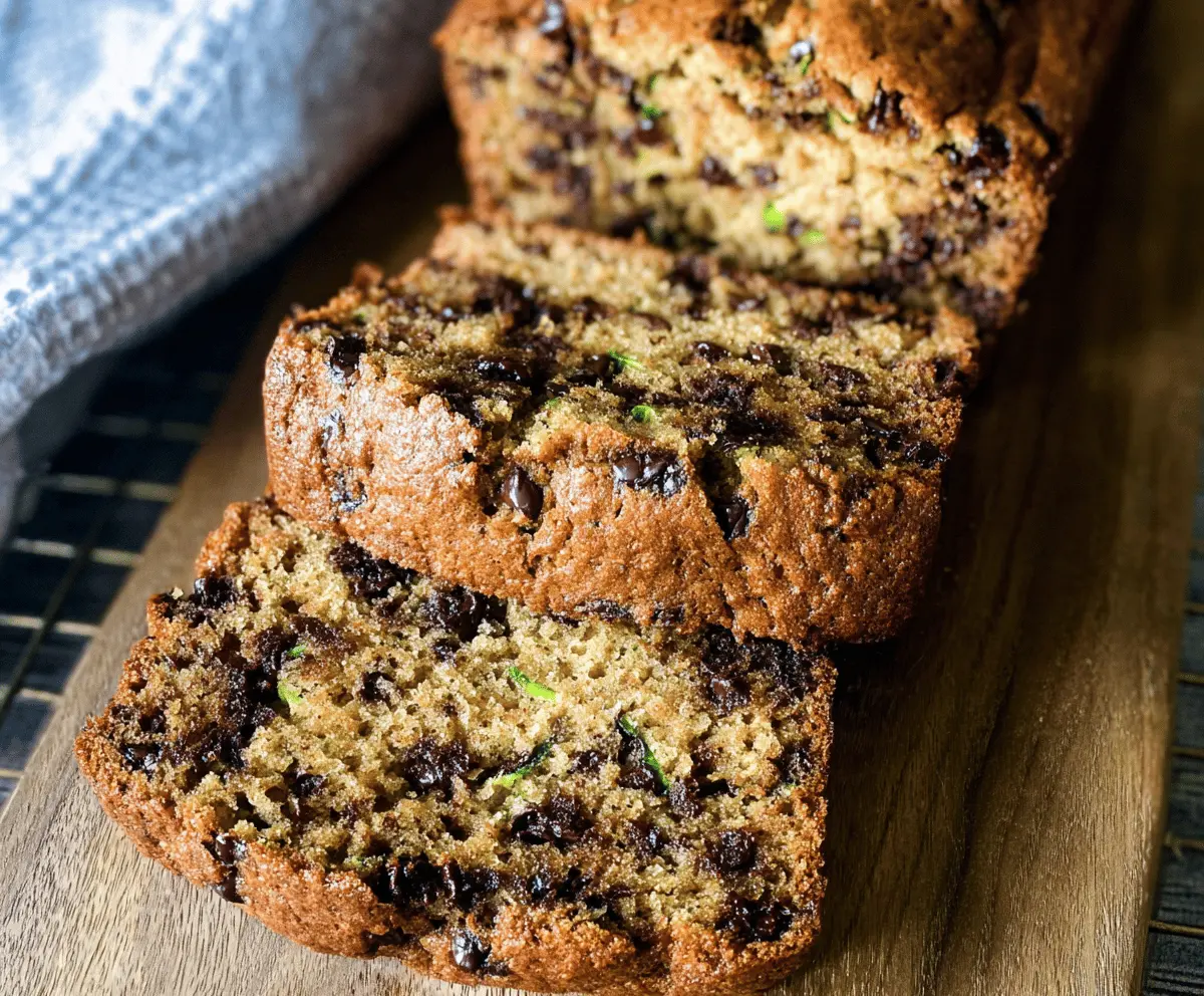 Moist Chocolate Chip Zucchini Bread Recipe