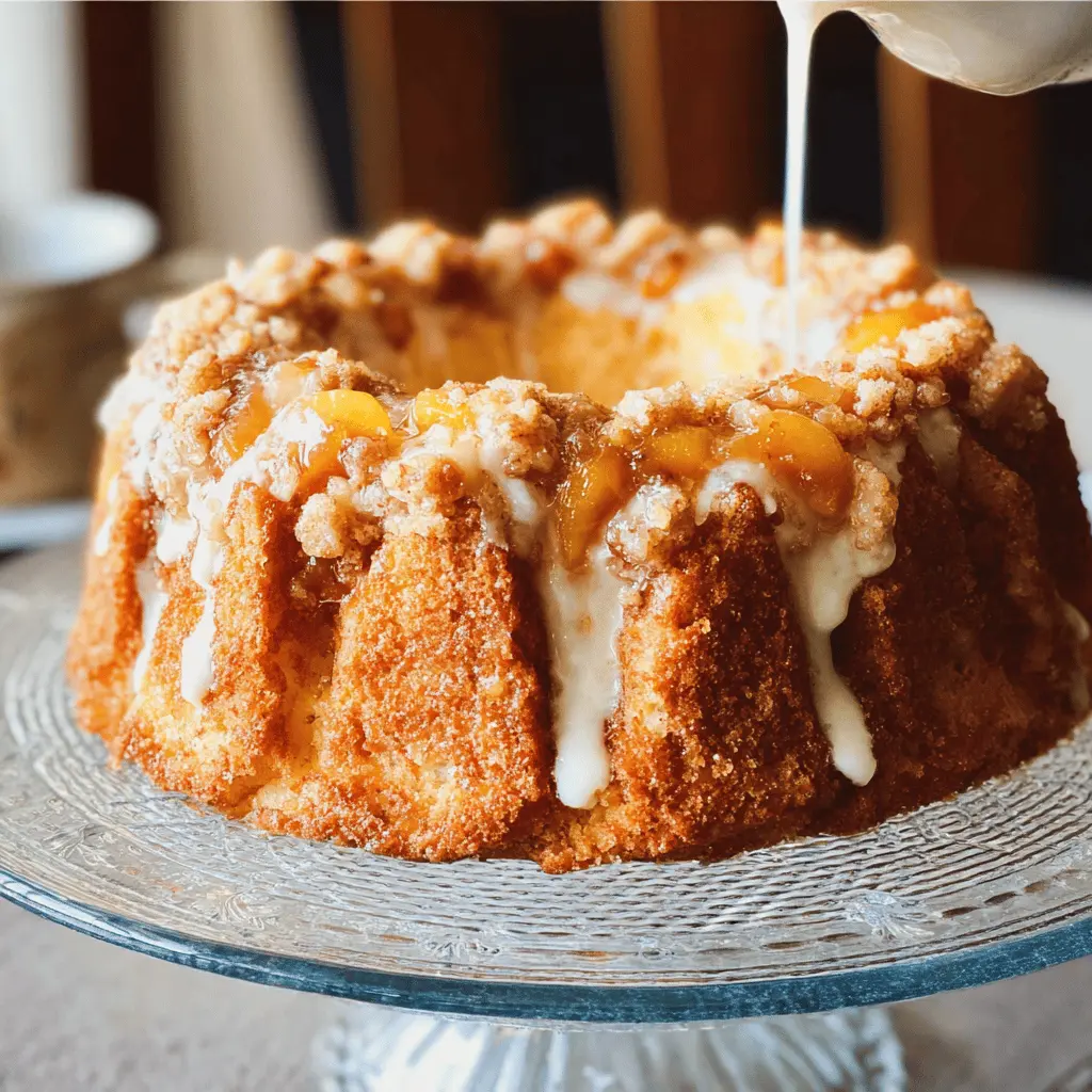 Cream Cheese Peach Cobbler Pound Cake Recipe